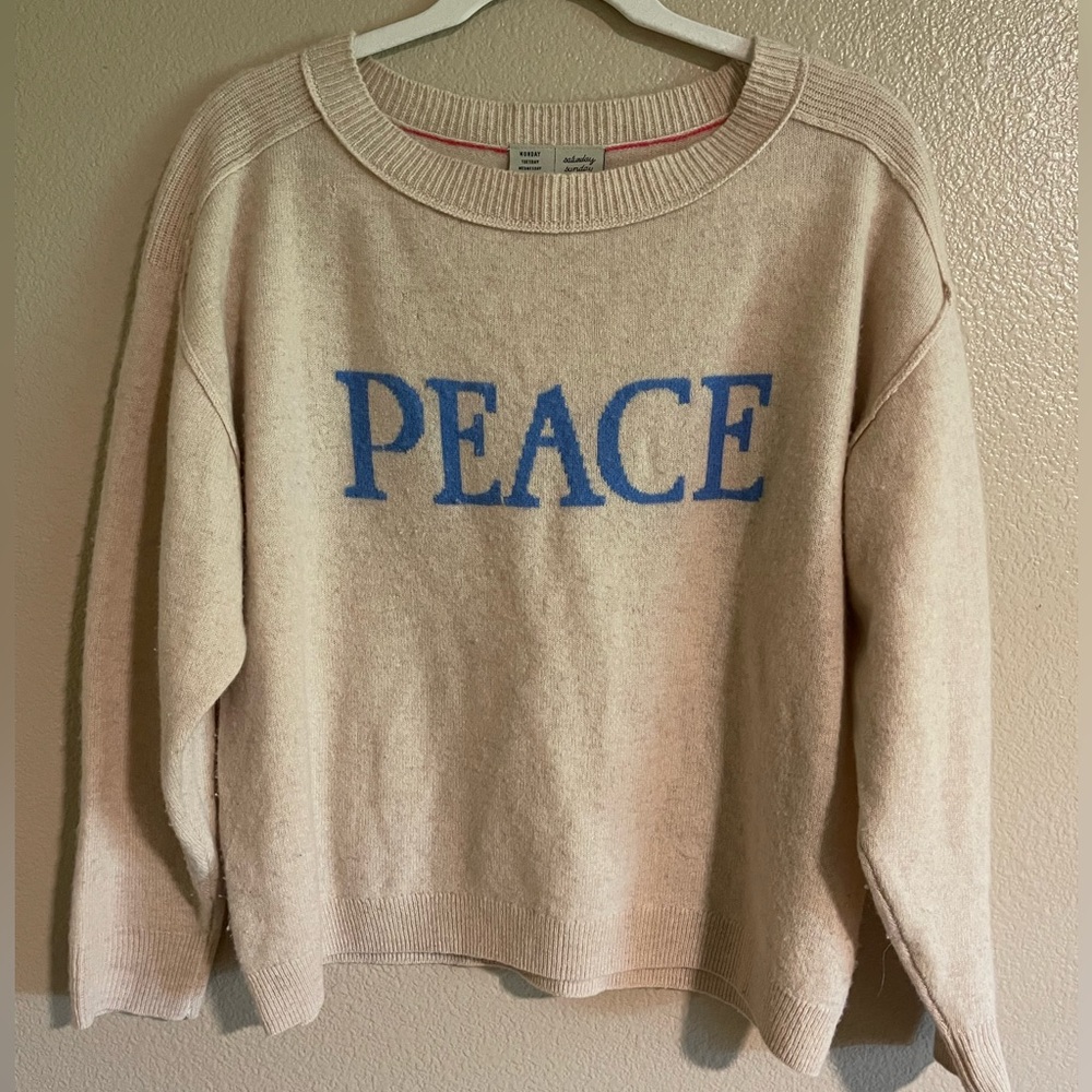 Anthropologie Saturday Sunday Beige Sweater
